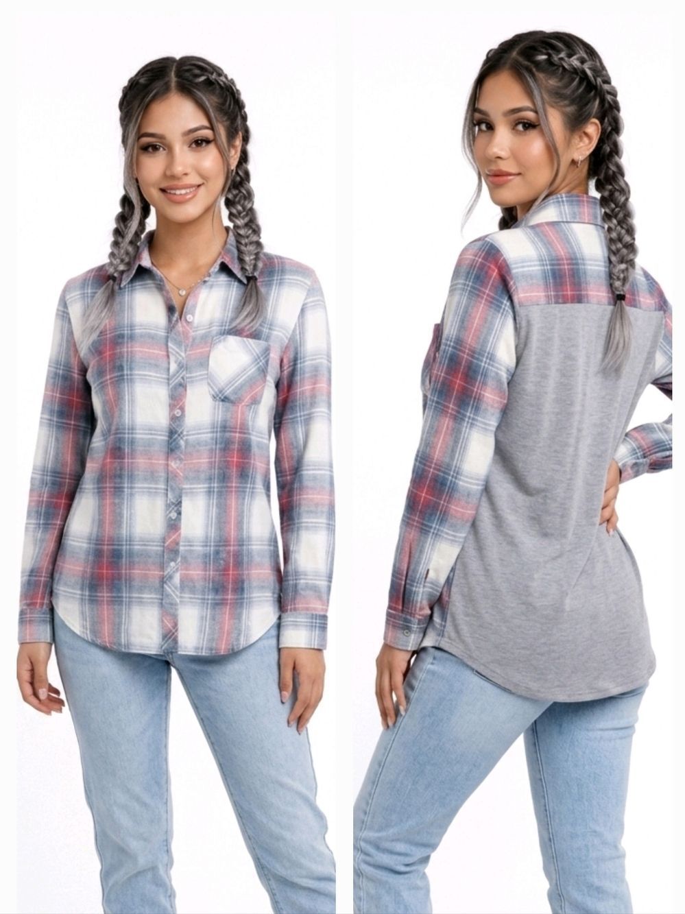 Tribal Jeans 100% Cotton Button Down Shirt Size XS